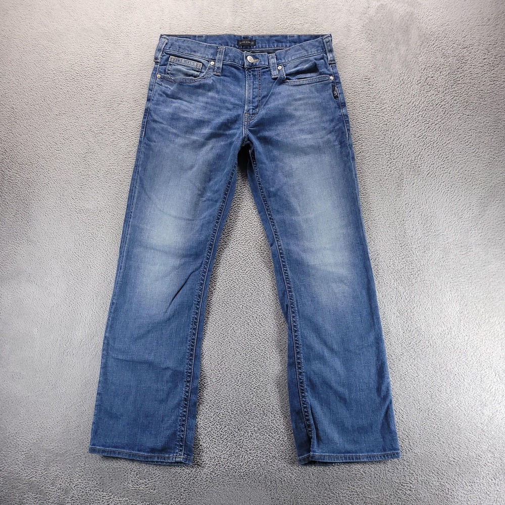 Silver Jeans Jeans Mens 36 Blue Zac Straight Regular Medium Wash M42408RAS212
